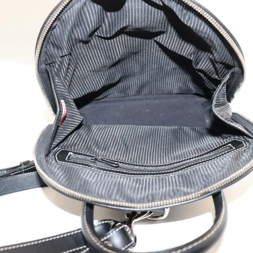 Vintage Dooney & Bourke Black Leather Backpack‎ Made in USA Duck Logo